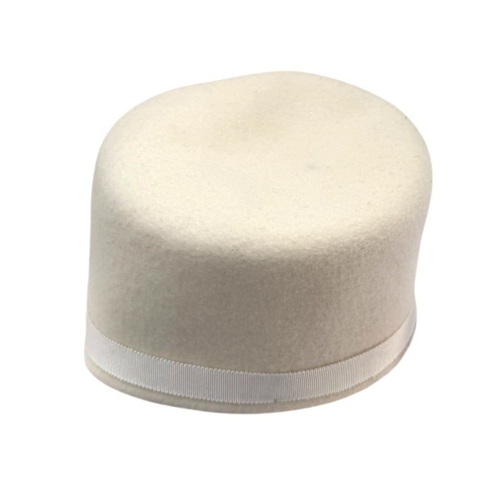 Gigi Burris Women's White Estella Wool Newsboy Cap Veil One Size NWT $375 - Picture 2 of 6